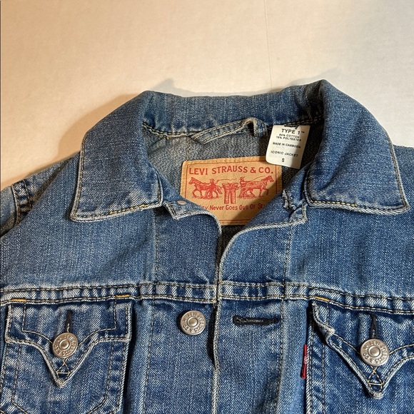 LEVI VINTAGE TYPE 1 BLUE DENIM ICONIC JACKET WOMENS SIZE S - Picture 9 of 15
